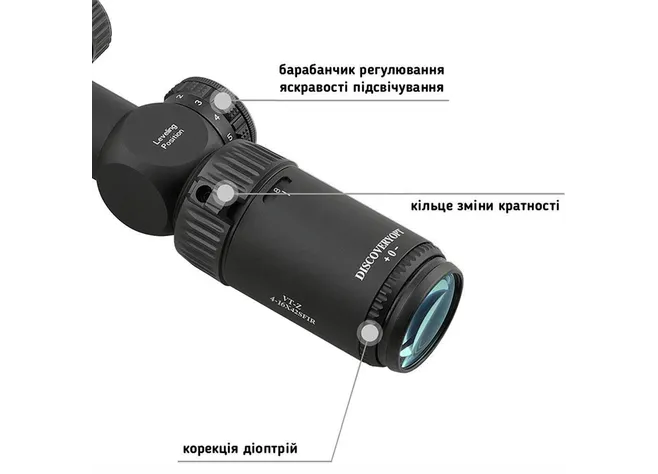 Приціл Discovery Optics VT-Z 4-16x42 SFIR 25mm підсвітка Фото 5